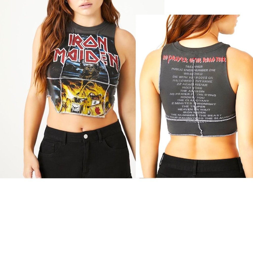 Iron Maiden No Prayer On The Road Tour metal rock Official Tank Top M NWT